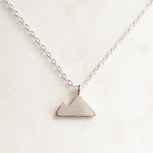 NEW Steel Daisy Mountain Sterling Silver Mountain Necklace